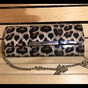Guess cocktail purse, new with tags, animal print, envelope style purse
